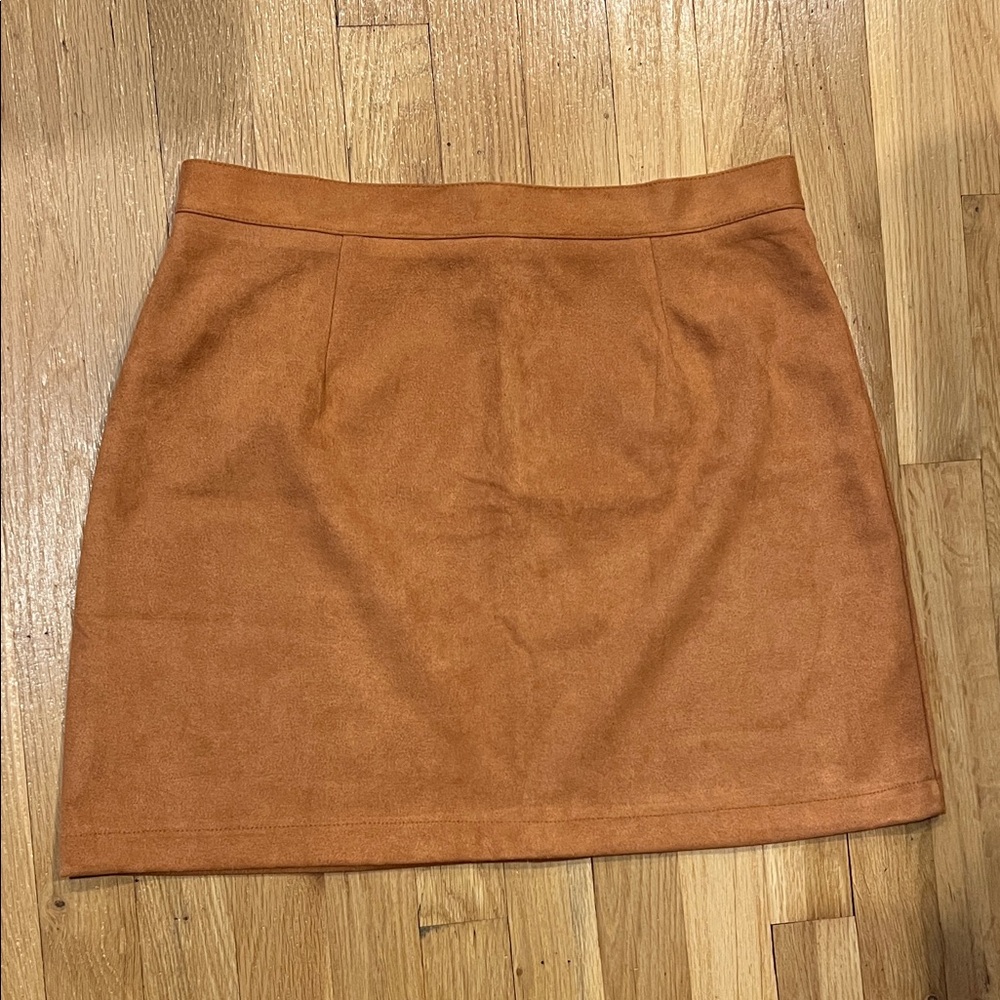 Women's light brown Suede Skirt
